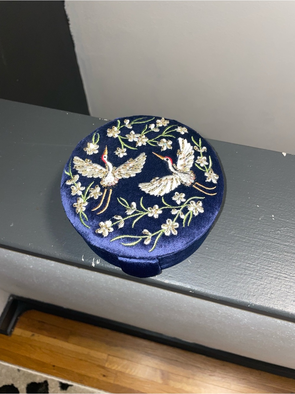 Crane Embellished Jewelry Box